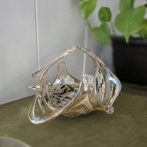 Vintage MURANO Art Glass Basket ✨RARE✨